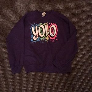 Custom made YOLO girls top